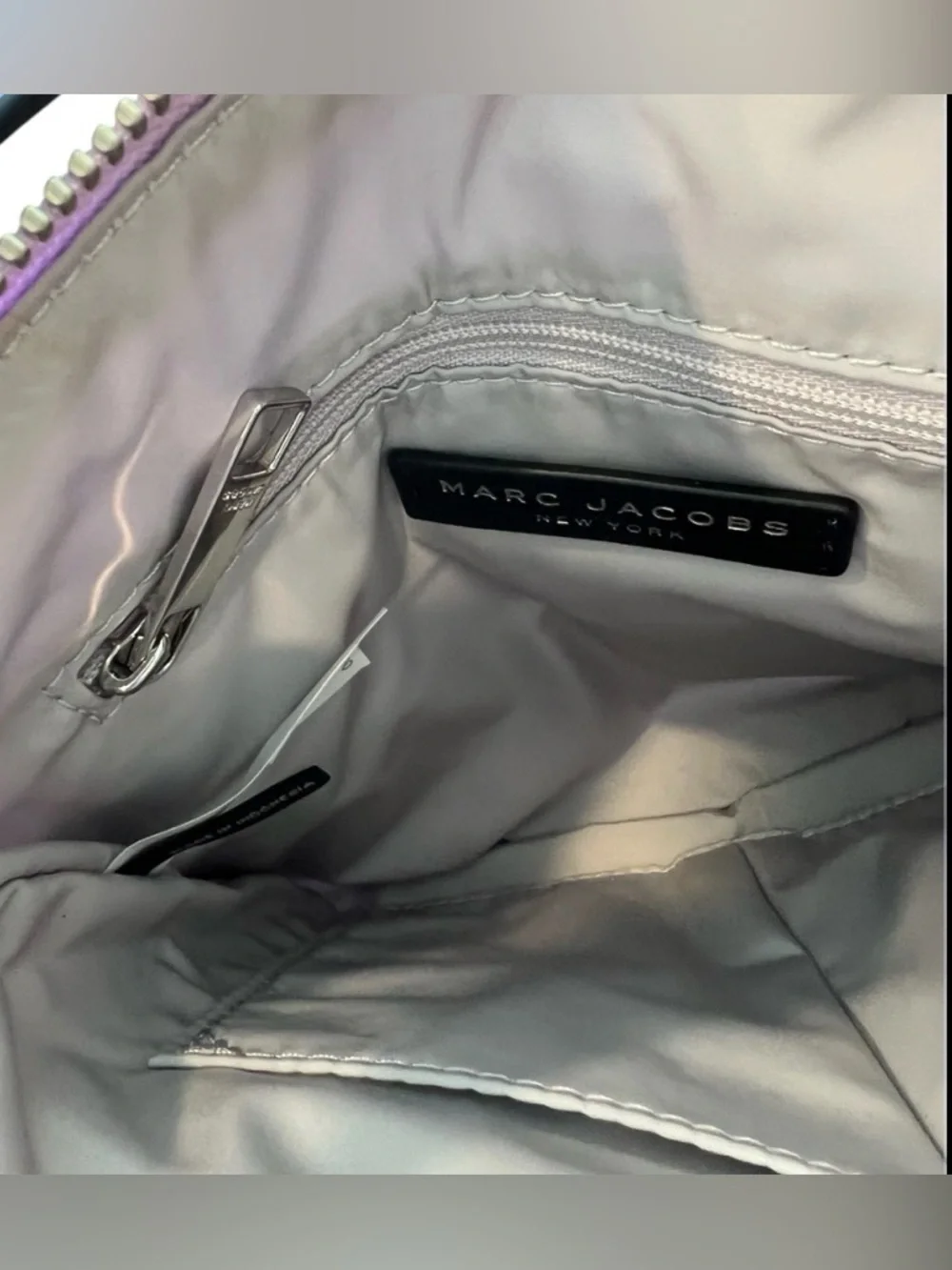 Marc Jacobs Crossbody Bag Lavender, Black Accents Silver Hardware NWT - Picture 6 of 6
